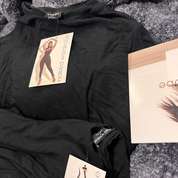 Ribbed black leggings set, just like the one in first picture. - Picture 2 of 5